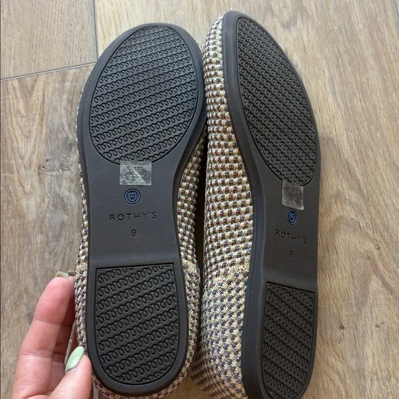 Rothy's Beige and Black Houndstooth Flats - Picture 3 of 3